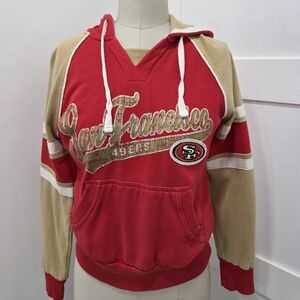 San Francisco Women's 49ers Red and Tan Hoodie Size S